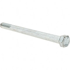 Value Collection - 7/16-14 UNC, 6" Length Under Head Hex Head Cap Screw - Partially Threaded, Grade 8 Alloy Steel, Zinc-Plated Finish, 5/8" Hex - Americas Industrial Supply