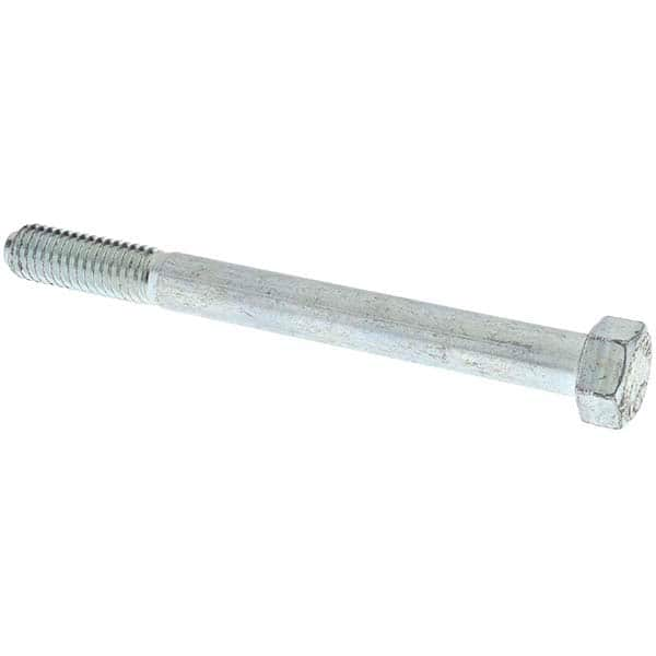 Hex Head Cap Screw: 3/8-16 x 4″, Grade 8 Steel, Zinc-Plated Partially Threaded, ASTM A354 BD