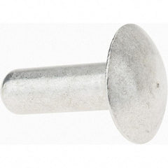 Value Collection - 1/4" Body Diam, Brazier Aluminum Solid Rivet - 3/4" Length Under Head - Americas Industrial Supply