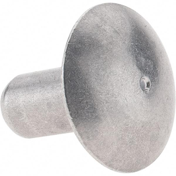 Value Collection - 3/16" Body Diam, Brazier Aluminum Solid Rivet - 3/8" Length Under Head - Americas Industrial Supply