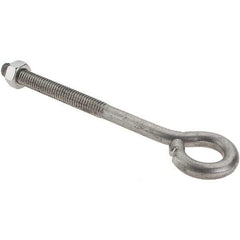 Value Collection - 5/16-18, Stainless Steel Wire Turned Open Eye Bolt - 2-1/2" Thread Length, 5/8" ID, 4" Shank Length - Americas Industrial Supply