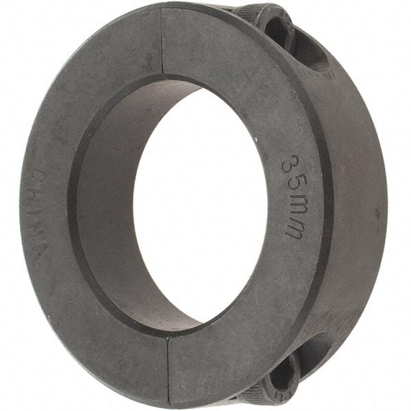 Value Collection - 35mm Bore, Steel, Two Piece Shaft Collar - 2-1/4" Outside Diam - Americas Industrial Supply