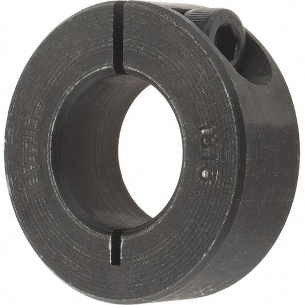 Value Collection - 18mm Bore, Steel, One Piece Clamp Collar - 1-1/2" Outside Diam - Americas Industrial Supply