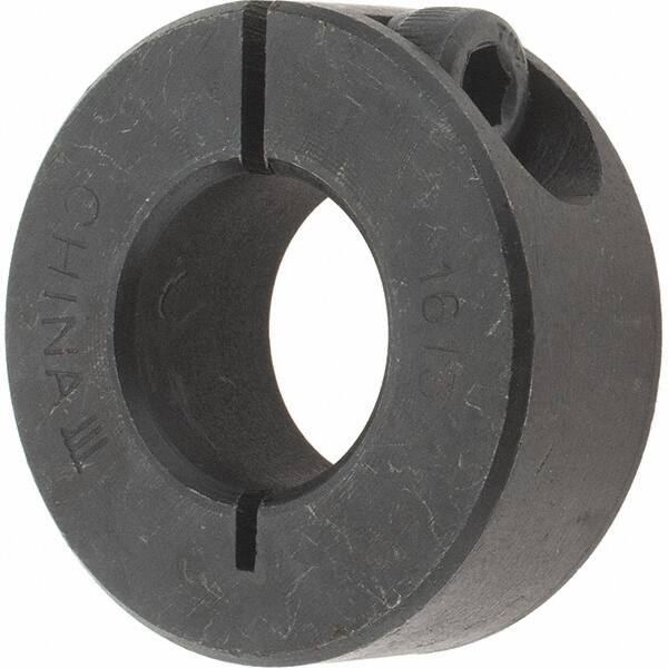 Value Collection - 16mm Bore, Steel, One Piece Clamp Collar - 1-3/8" Outside Diam - Americas Industrial Supply