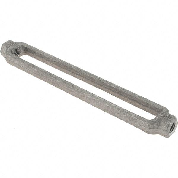 Value Collection - 1,200 Lb Load Limit, 3/8" Thread Diam, 6" Take Up, Steel Turnbuckle Body Turnbuckle - 7-1/8" Body Length, 9/16" Neck Length - Americas Industrial Supply