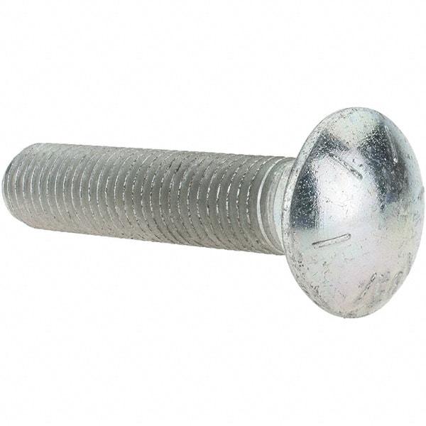 Value Collection - 3/4-10 UNC 3-1/2" Length Under Head, Standard Square Neck, Carriage Bolt - Grade 8 Alloy Steel, Zinc Trivalent Chromate Finish - Americas Industrial Supply