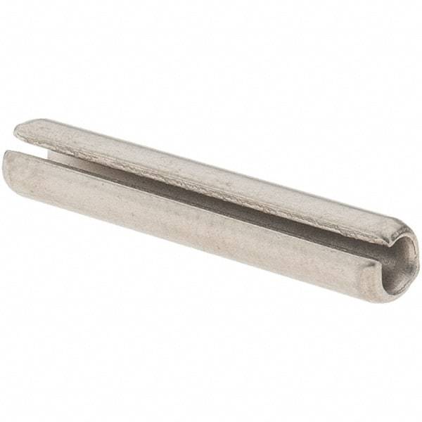 Made in USA - 1/8" Diam x 3/4" Long Slotted Spring Pin - Grade 420 Stainless Steel, Bright Finish - Americas Industrial Supply
