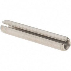Made in USA - 1/8" Diam x 3/4" Long Slotted Spring Pin - Grade 420 Stainless Steel, Bright Finish - Americas Industrial Supply