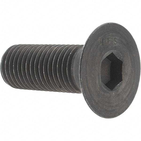 Value Collection - 7/8-9 UNC Hex Socket Drive, 82° Flat Screw - Alloy Steel, Black Oxide Finish, Fully Threaded, 2-1/2" OAL - Americas Industrial Supply