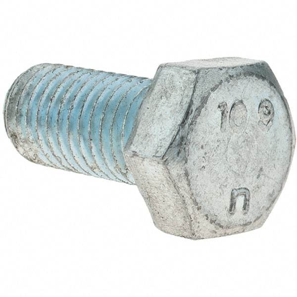 Value Collection - M14x2.00mm Metric Coarse, 30mm Length Under Head Hex Head Cap Screw - Fully Threaded, Grade 10.9 Steel, Zinc-Plated Finish, 22mm Hex - Americas Industrial Supply
