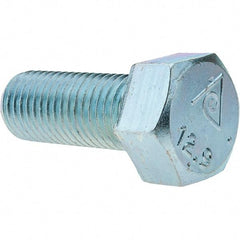 Value Collection - M20x2.50mm Metric Coarse, 50mm Length Under Head Hex Head Cap Screw - Fully Threaded, Grade 8.8 Steel, Zinc-Plated Finish, 30mm Hex - Americas Industrial Supply
