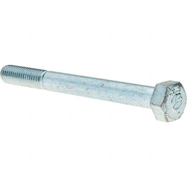 Value Collection - M10x1.50mm Metric Coarse, 100mm Length Under Head Hex Head Cap Screw - Partially Threaded, Grade 8.8 Steel, Zinc-Plated Finish, 17mm Hex - Americas Industrial Supply