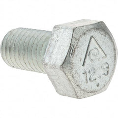 Value Collection - M10x1.50mm Metric Coarse, 20mm Length Under Head Hex Head Cap Screw - Fully Threaded, Grade 8.8 Steel, Zinc-Plated Finish, 17mm Hex - Americas Industrial Supply