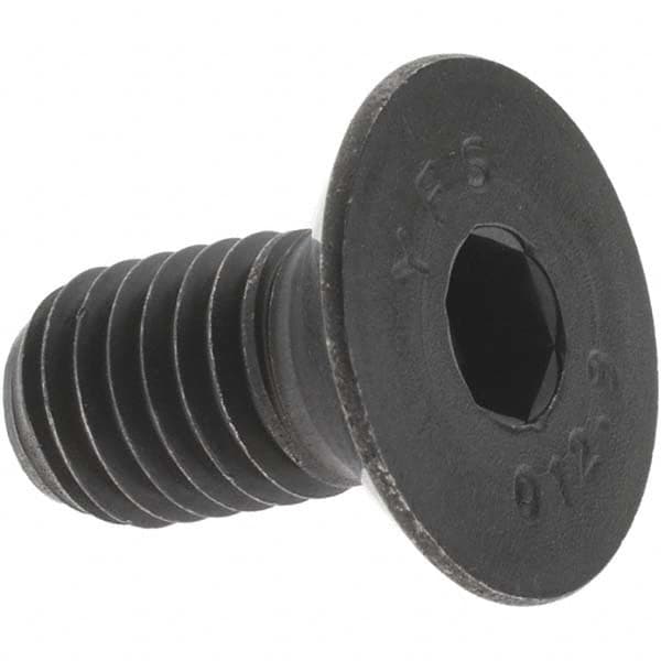 Value Collection - M10x1.50 Metric Coarse Hex Socket Drive, 90° Flat Screw - Grade 12.9 Alloy Steel, Black Oxide Finish, Fully Threaded, 20mm OAL - Americas Industrial Supply