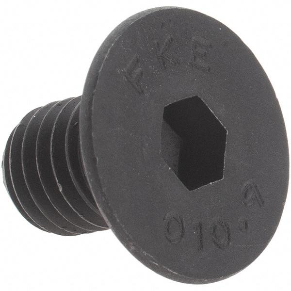 Value Collection - M10x1.50 Metric Coarse Hex Socket Drive, 90° Flat Screw - Grade 12.9 Alloy Steel, Black Oxide Finish, Fully Threaded, 16mm OAL - Americas Industrial Supply