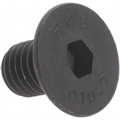 Value Collection - M10x1.50 Metric Coarse Hex Socket Drive, 90° Flat Screw - Grade 12.9 Alloy Steel, Black Oxide Finish, Fully Threaded, 16mm OAL - Americas Industrial Supply