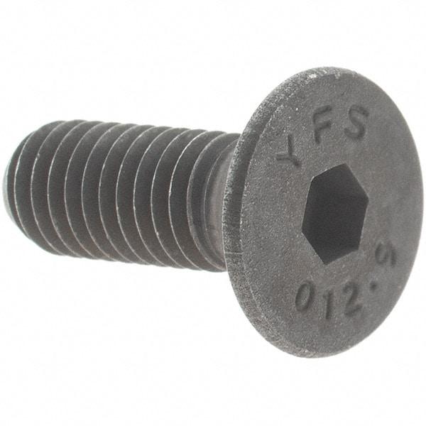 Value Collection - M5x0.80 Metric Coarse Hex Socket Drive, 90° Flat Screw - Grade 12.9 Alloy Steel, Black Oxide Finish, Fully Threaded, 14mm OAL - Americas Industrial Supply