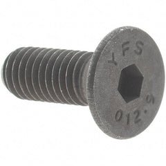 Value Collection - M5x0.80 Metric Coarse Hex Socket Drive, 90° Flat Screw - Grade 12.9 Alloy Steel, Black Oxide Finish, Fully Threaded, 14mm OAL - Americas Industrial Supply