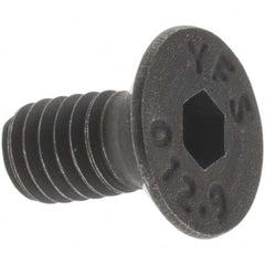 Value Collection - M4x0.70 Metric Coarse Hex Socket Drive, 90° Flat Screw - Grade 12.9 Alloy Steel, Black Oxide Finish, Fully Threaded, 8mm OAL - Americas Industrial Supply
