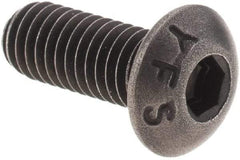 Value Collection - #10-32 UNF Hex Socket Drive, Button Screw - Alloy Steel, Black Oxide Finish, Fully Threaded, 1/2" Length Under Head - Americas Industrial Supply