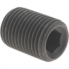 Value Collection - 1/2-20 UNF, 3/4" Long, Knurled Cup Point Set Screw - Grade 8 Alloy Steel, 1/4" Key - Americas Industrial Supply