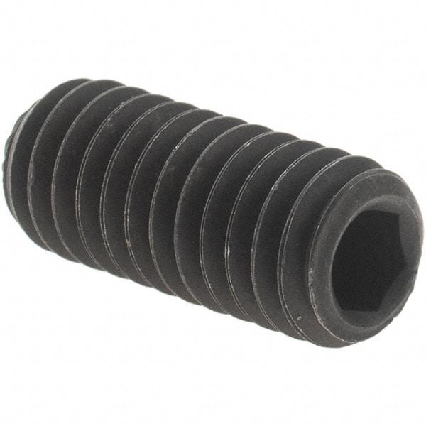 Value Collection - 5/16-18 UNC, 3/4" OAL, Knurled Cup Point Set Screw - Grade 8 Alloy Steel, 5/32" Key - Americas Industrial Supply
