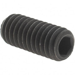 Value Collection - 5/16-18 UNC, 3/4" OAL, Knurled Cup Point Set Screw - Grade 8 Alloy Steel, 5/32" Key - Americas Industrial Supply