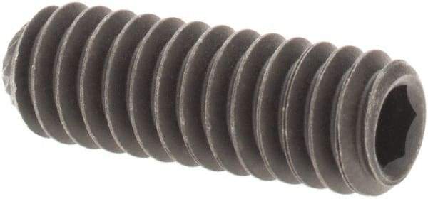 Value Collection - 1/4-20 UNC, 3/4" OAL, Knurled Cup Point Set Screw - Grade 8 Alloy Steel, 1/8" Key - Americas Industrial Supply