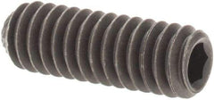 Value Collection - 1/4-20 UNC, 3/4" OAL, Knurled Cup Point Set Screw - Grade 8 Alloy Steel, 1/8" Key - Americas Industrial Supply