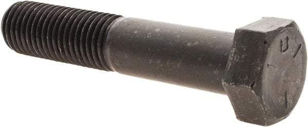 Value Collection - 7/8-9 UNC, 4-1/2" Length Under Head Hex Head Cap Screw - Partially Threaded, Grade 5 Steel, Uncoated, 1-5/16" Hex - Americas Industrial Supply