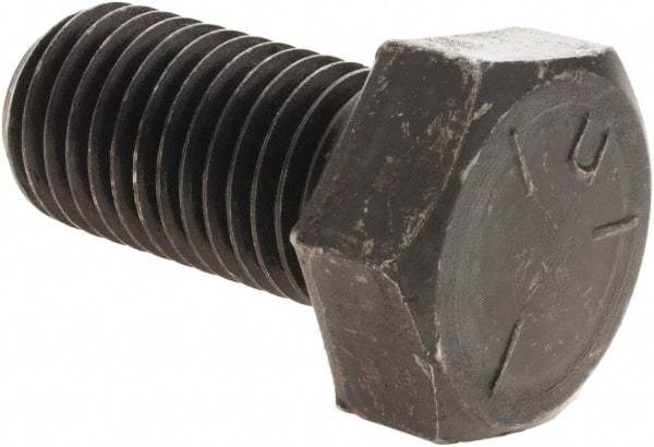 Value Collection - 1-8 UNC, 2" Length Under Head Hex Head Cap Screw - Fully Threaded, Grade 5 Steel, Uncoated, 1-1/2" Hex - Americas Industrial Supply