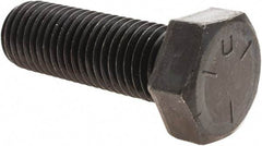 Value Collection - 1-8 UNC, 3" Length Under Head Hex Head Cap Screw - Partially Threaded, Grade 5 Steel, Uncoated, 1-1/2" Hex - Americas Industrial Supply