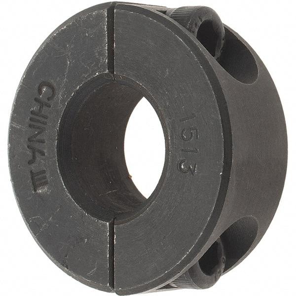 Value Collection - 15mm Bore, Steel, Two Piece Shaft Collar - 1-3/8" Outside Diam - Americas Industrial Supply