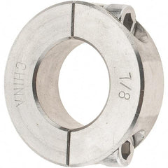 Value Collection - 7/8" Bore, Stainless Steel, Two Piece Shaft Collar - 1-5/8" Outside Diam, 1/2" Wide - Americas Industrial Supply