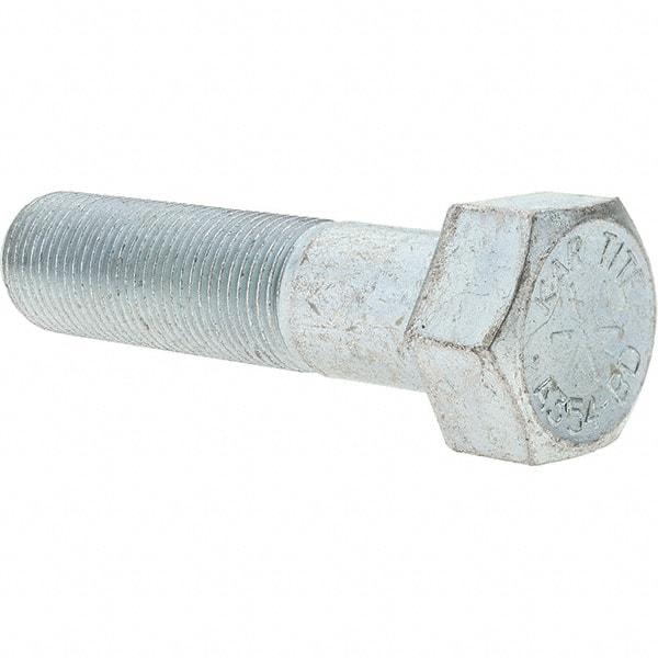Value Collection - 3/4-16 UNF, 3" Length Under Head Hex Head Cap Screw - Partially Threaded, Grade 8 Alloy Steel, Zinc-Plated Finish, 1-1/8" Hex - Americas Industrial Supply