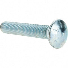 Value Collection - 5/8-11 UNC 3-1/2" Length Under Head, Standard Square Neck, Carriage Bolt - Grade 8 Alloy Steel, Zinc-Plated Clear Chromate Finish - Americas Industrial Supply