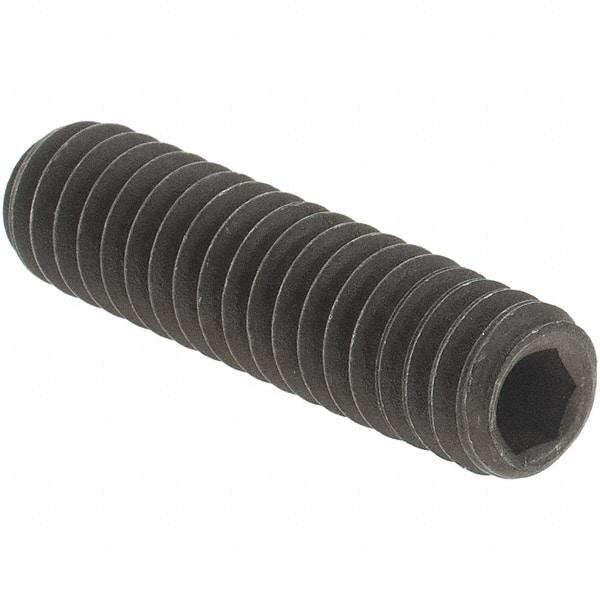 Value Collection - 1/4-20 UNC, 1" OAL, Cup Point Set Screw - Grade 8 Alloy Steel, 1/8" Key - Americas Industrial Supply