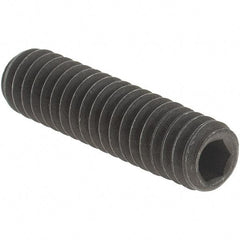 Value Collection - 1/4-20 UNC, 1" OAL, Cup Point Set Screw - Grade 8 Alloy Steel, 1/8" Key - Americas Industrial Supply
