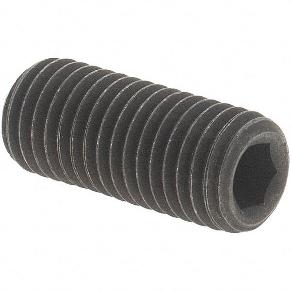 Value Collection - 5/16-24 UNF, 3/4" OAL, Cup Point Set Screw - Grade 8 Alloy Steel, 5/32" Key - Americas Industrial Supply