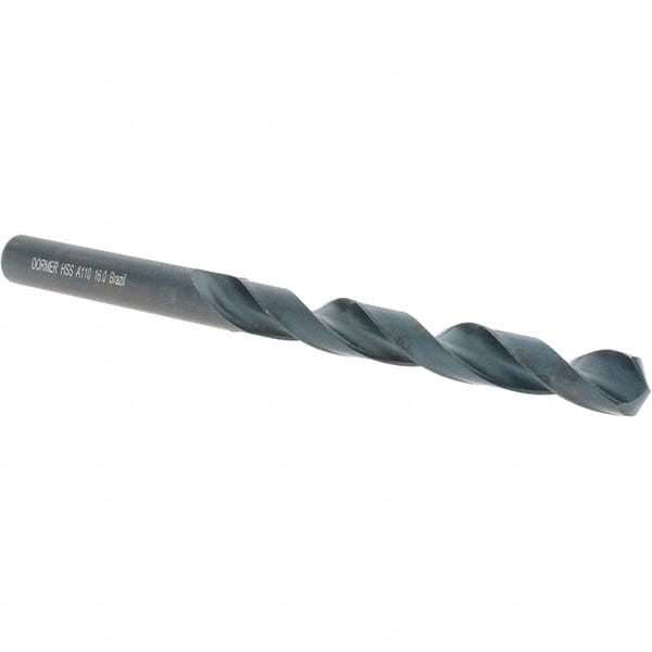 DORMER - 16mm 118° Spiral Flute High Speed Steel Taper Length Drill Bit - Americas Industrial Supply