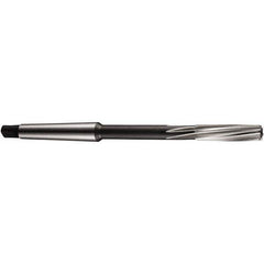 Chucking Reamer: 0.9062″ Dia, 9.4954″ OAL, 2.6004″ Flute Length, Morse Taper Shank, Cobalt Steel 8 Flute, RH