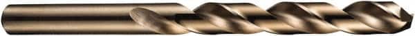 DORMER - 0.65mm 135° Cobalt Jobber Drill - Bright Finish, Right Hand Cut, Spiral Flute, Straight Shank, 26mm OAL, Four Facet Point - Americas Industrial Supply
