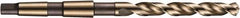 DORMER - 15mm, 2MT 118° Point Cobalt Taper Shank Drill Bit - Bright Finish, 114mm Flute Length, 212mm OAL, Spiral Flute, Series A730 - Americas Industrial Supply