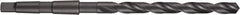 DORMER - 19mm, 2MT 118° Point High Speed Steel Taper Shank Drill Bit - Oxide Finish, 171mm Flute Length, 269mm OAL, Spiral Flute, Series A350 - Americas Industrial Supply