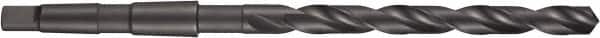 DORMER - 21mm, 2MT 118° Point High Speed Steel Taper Shank Drill Bit - Oxide Finish, 184mm Flute Length, 282mm OAL, Spiral Flute, Series A350 - Americas Industrial Supply