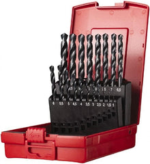 DORMER - 1 to 10mm, 118° Point, Oxide Finish, High Speed Steel Jobber Length Drill Bit Set - Americas Industrial Supply