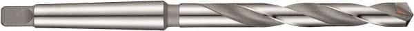 DORMER - 32mm, 4MT 118° Point Carbide-Tipped Taper Shank Drill Bit - Bright/Oxide Finish, 185mm Flute Length, 334mm OAL, Spiral Flute, Series A166 - Americas Industrial Supply