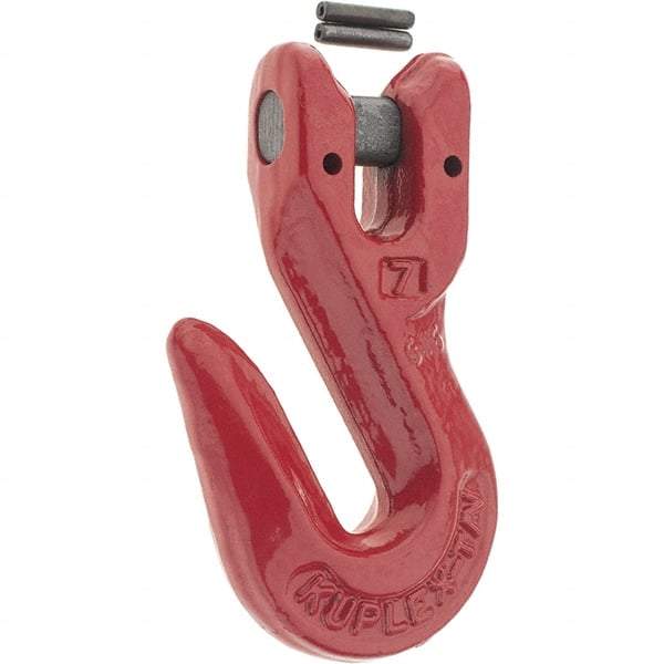 Value Collection - 9/32" Chain Diam, 100 Chain Grade Clevis Hook - 4,300 Lb Capacity, 11/16" ID, 13/32" Pin Diam, 3/8" Hook Throat, 2-1/8" OAL - Americas Industrial Supply