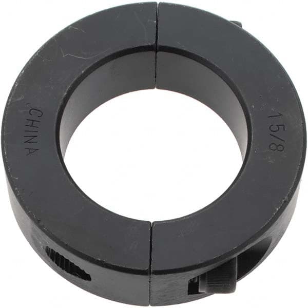 Value Collection - 1-5/8" Bore, Steel, Two Piece Shaft Collar - 2-5/8" Outside Diam, 11/16" Wide - Americas Industrial Supply