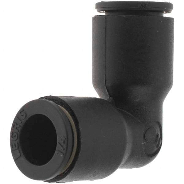 Parker - 1/4" Outside Diam, 1/4 Thread, Push-to-Connect Union Elbow - Americas Industrial Supply